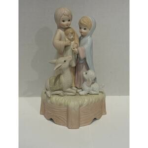 1984 Vintage Lefton the Chiristopher Collection Porcelain Figurine Music Box